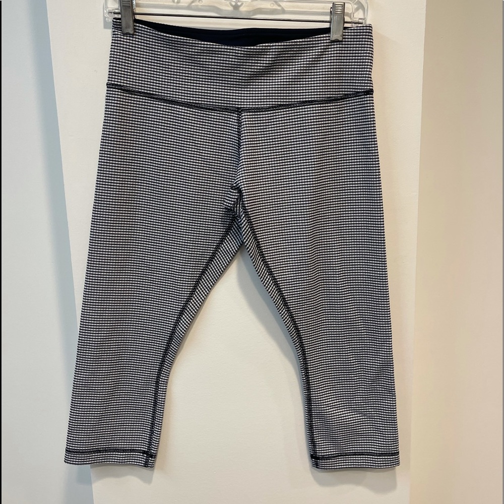 Lululemon Gingham Wunder Under Crop Legging